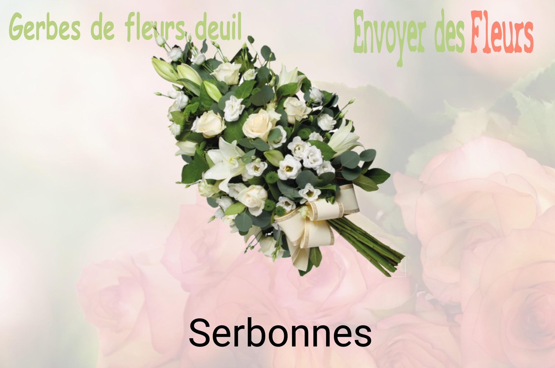 Gerbe de fleurs de deuil livrée à Serbonnes
